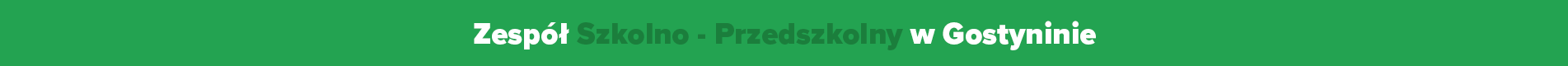 ZESPÓŁ SZKOLNO - PRZEDSZKOLNY W GOSTYNINIE